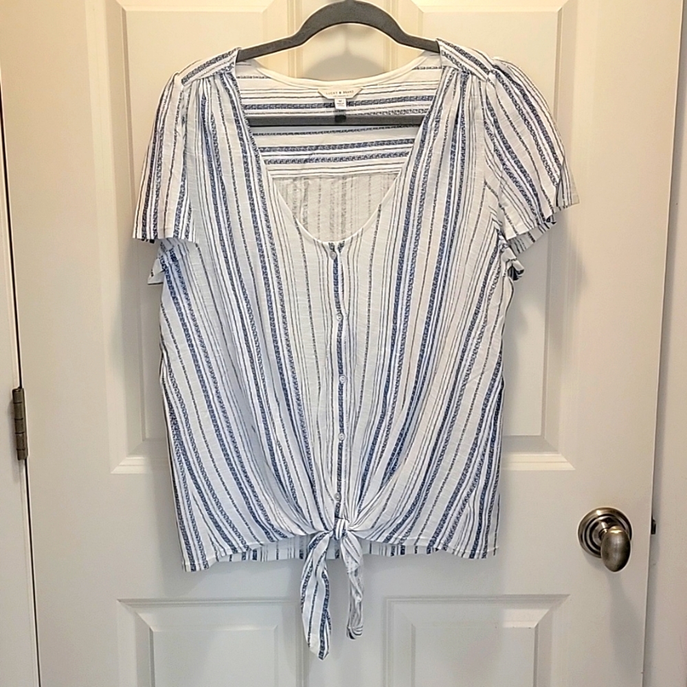 Lucky Brand Cap Sleeve Top - Picture 1 of 4
